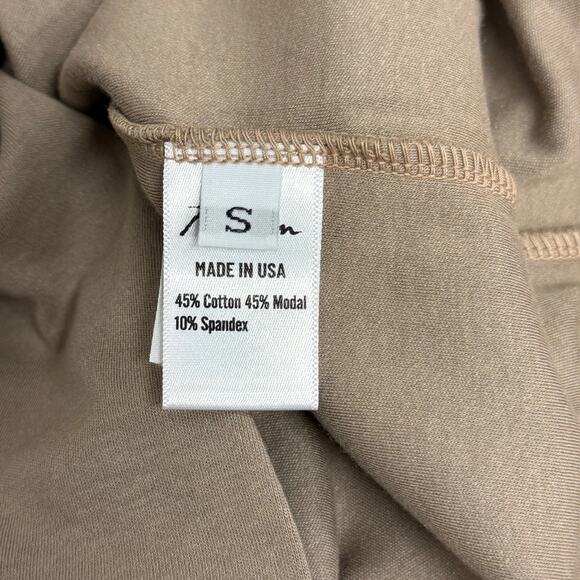 Rowan Ellis Contour Tank Sleeveless Slit Cotton Midi Dress in Stone Beige S NWT - Picture 11 of 11